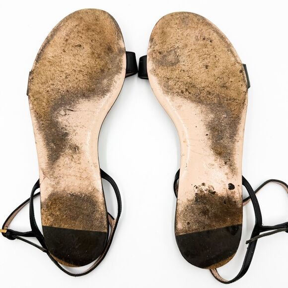 Gucci GG Marmont Flats Sandals Black Leather EU 38 US 8 - Picture 7 of 9